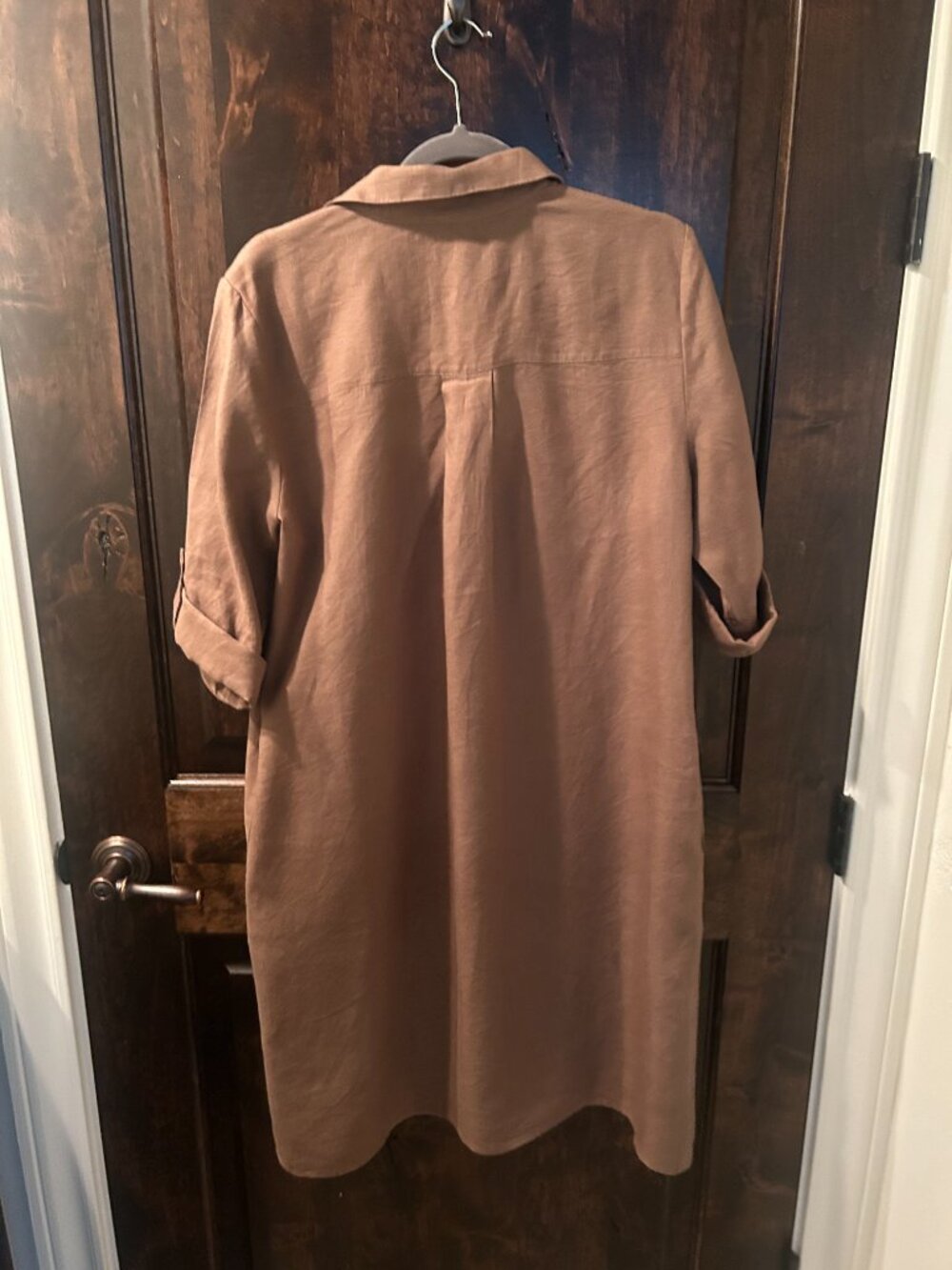 Chico's coffee colored linen dress - 2 - Picture 2 of 2